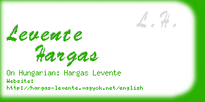 levente hargas business card